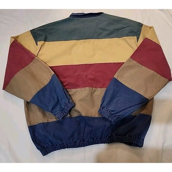 NICE Vintage Norm Thompson Long Sleeve Pullover Polo Stripe Size Large Cotton - Picture 7 of 7